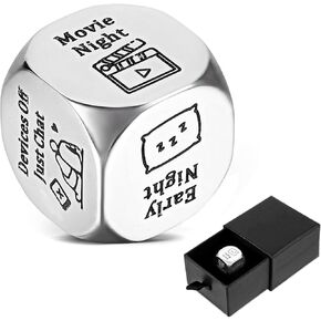 Couple Date Night Game Ideas Decision Dice, Anniversary Date Night Dice Gifts for Men Women Attractive Metal Dating Dice Decision Dice Date Ideas for Couples Gifts for Boyfriend-Girlfriend