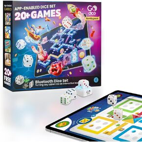 GoDice Family Pack - 5 Smart Connected Dice. Brings The Best Dice Games of All Time to The 21st Century. Educational, Fun & Innovative Games for Family, Friends, Game Nights. Free App. Cool Tech Gift