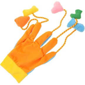 Toddmomy Kitten Toys Funny Cat Gloves Toy Kitten Plaything Cat Supply Household Cat Plaything Cat Teaser Glove Kitten Accessories Cat Playthings Portable Cat Plaything Plush Pet Cat Gloves