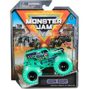 Monster Jam 2024 Official 1:64 Diecast Truck Series 38 Over Charged Grave Digger