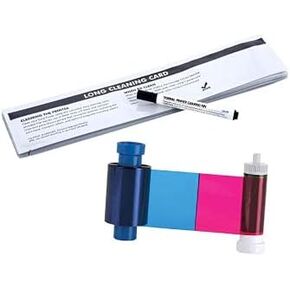 AlphaCard Pro 750 YMCKO Ribbon and DuraClean DC 3633-0053 Cleaning Kit for The AlphaCard Pro 750