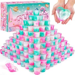 120 Pack Galaxy Slime Kit, Mini Bulk Slimes Stress Relief Toys for Girls Boys, Smooth and Soft, Party Favors, Goodie Bag Stuffers, Classroom Exchange Prizes, Easter Slime Putty for Kids