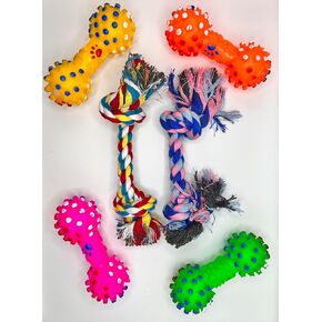 شملت الحبال لعبة الكلاب مع ألعاب متعددة S/M/L Dog Toys (6Pack حبل متنوعة وعظام)