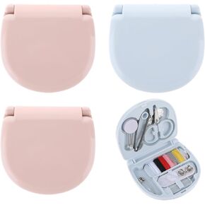 Dimeho 4 Pack Mini Sewing Kit Travel Sewing Kits Portable Sewing Tool Kits Mini Sewing Box Sewing Kit DIY Sewing Supplies Small Sewing Kit with Threads Scissors Hand Sewing Needles