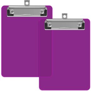 Mini Levelboard 2 Pack ، 5 × 7 ألواح مشبك بلاستيكية ملونة صغيرة بلاستيكية مع مقطع منخفض ، لوحة مقطع معلقة ، حجم المذكرة للفصول الدراسية ، المعلم ، المدرسة ، اللوازم المكتبية.