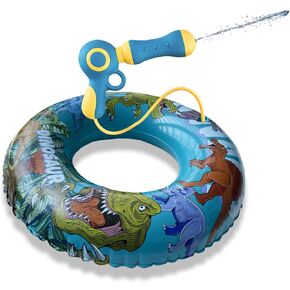 Inflatable Pool Float with Water Gun, Floaties for Adults Teens and Kids, Pool Toys for Kids Ages 8-12, Beach Inner Pool Tubes for Floating, Summer Fun Pool Party Swim Ring