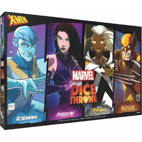 Marvel X-Men Dice Throne Box 1, 4 Hero Box Featuring Wolverine, Iceman, Psylocke & Storm, Competitive Dice Board Game, Stand-Alone & Cross Compatible with All Dice Throne Heroes, Officially Licensed