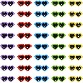 Honbay 40PCS Mini Sunglasses Resin Flatback Beads Cute Slime Charms Cabochons Summer Beach Supplies for Hair Accessories Phone Case Scrapbooking Decoration (5 Color)