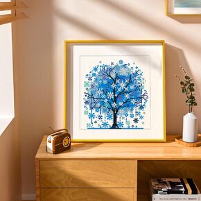 Zhenqing Stamped Cross Stitch Kit,Floral Cross Stitch Designs,11count 7.87 * 7.87in,Counted Cross Stitch Kit,Simple and Easy to Embroider,Suitable for Beginners, Entry-Level kit-Iris (66252)