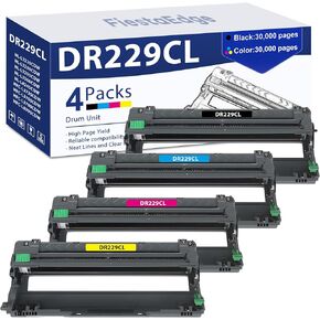 DR229CL DR-229CL Drum Unit DR229 High Yield Drum (Not Toner) Compatible for Brother DR229CL Drum for HL-L3220CDW L3280CDW L3295CDW MFC-L3720CDW L3765CDW Printer - 4 Pack DR229CL Imaging Unit
