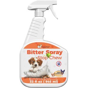 Qucship - Anti-Chew & Anti-Bite Solution - Bitter Spray for Dogs 32oz
