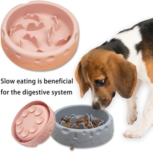 Star&Mi Silicone Slow Feeder Dog Bowls Small Breed Puzzle Bowl for Dogs & Cat with Suction Cups, Non-Slip Design (3.8Cup) in Saudi Arabia