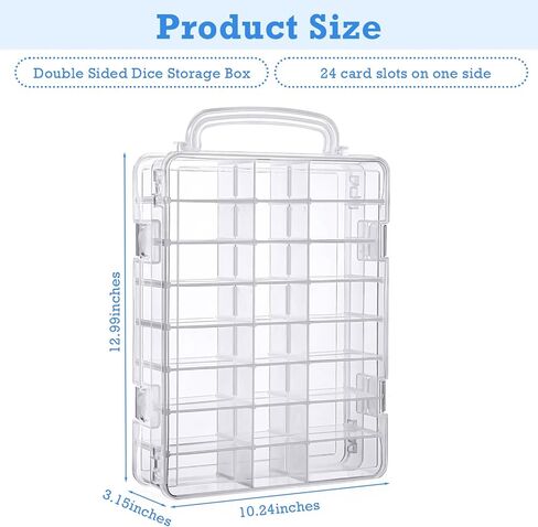 Aoriher Dice Storage Case متوافق مع DND DICE ، كل فواصل قابلة للإزالة تصل إلى 830 DISE ، حامل النرد الشفاف مع منظم عرض DICE DICE لألعاب طاولة لعب الأدوار (حزمة واحدة) in Kuwait