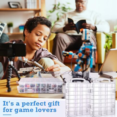 Aoriher Dice Storage Case متوافق مع DND DICE ، كل فواصل قابلة للإزالة تصل إلى 830 DISE ، حامل النرد الشفاف مع منظم عرض DICE DICE لألعاب طاولة لعب الأدوار (حزمة واحدة) in Kuwait