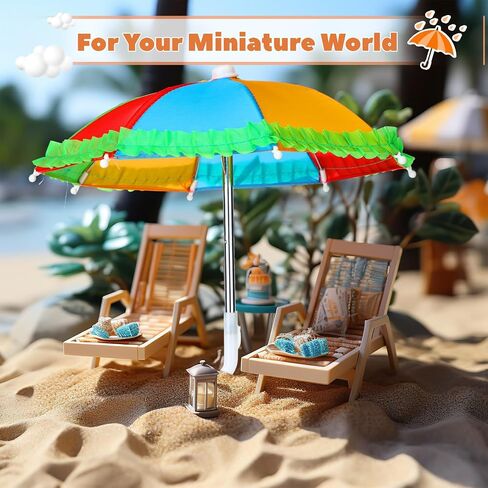 Jenaai 48 Pcs 10.8 Inch Multicolor Mini Umbrellas for Decorations Small Colorful Rainy Umbrella Decorations Miniature for Boys Girl Dolls Home Accessories (Rainbow Style) in Kuwait