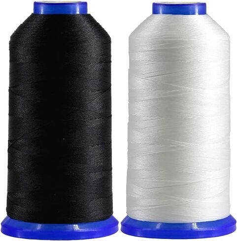 Selric [1700Yards / 26 Colors Available] Tex 70 Bonded Nylon Thread for Leather Sewing 210D/3 T70#69 Heavy Duty Upholstery Thread for Leather and Other Heavy Fabric （Black） in Kuwait