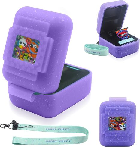 Silicone Cover Case for Bitzee Interactive Toy Digital Pet and Case,Case with Lanyard,Protective Case Holder Skin for Bitzee Virtual Electronic Pets for Girls & Boys (Purple) in Saudi Arabia