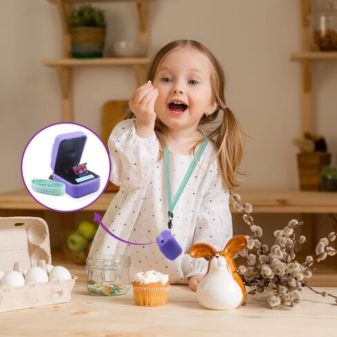 Silicone Cover Case for Bitzee Interactive Toy Digital Pet and Case,Case with Lanyard,Protective Case Holder Skin for Bitzee Virtual Electronic Pets for Girls & Boys (Purple) in Saudi Arabia