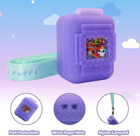 Silicone Cover Case for Bitzee Interactive Toy Digital Pet and Case,Case with Lanyard,Protective Case Holder Skin for Bitzee Virtual Electronic Pets for Girls & Boys (Purple) in Saudi Arabia