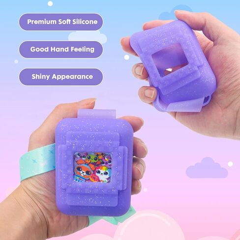 Silicone Cover Case for Bitzee Interactive Toy Digital Pet and Case,Case with Lanyard,Protective Case Holder Skin for Bitzee Virtual Electronic Pets for Girls & Boys (Purple) in Saudi Arabia