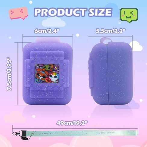 Silicone Cover Case for Bitzee Interactive Toy Digital Pet and Case,Case with Lanyard,Protective Case Holder Skin for Bitzee Virtual Electronic Pets for Girls & Boys (Purple) in Saudi Arabia