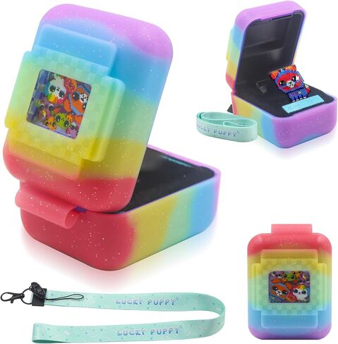 Silicone Cover Case for Bitzee Interactive Toy Digital Pet and Case,Case with Lanyard,Protective Case Holder Skin for Bitzee Virtual Electronic Pets for Girls & Boys (Purple) in Saudi Arabia
