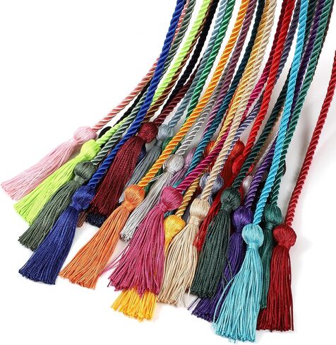 2pcs/ 6pcs التخرج من الحبال الشرف الصلبة المضفر مع شرابة لدكتور البكالوريوس الرئيسي في المدرسة الثانوية 68 بوصة (6 ، الذهب العتيقة H24) in Kuwait