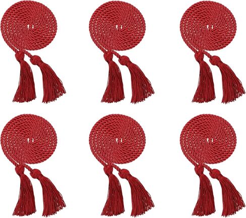 2pcs/ 6pcs التخرج من الحبال الشرف الصلبة المضفر مع شرابة لدكتور البكالوريوس الرئيسي في المدرسة الثانوية 68 بوصة (6 ، الذهب العتيقة H24) in Kuwait