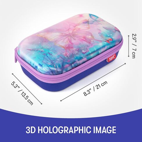 ZIPIT 3D Pencil Box for Kids | Lenticular Pencil Case for School | Large Capacity Pencil Pouch for Girls and Boys in Kuwait