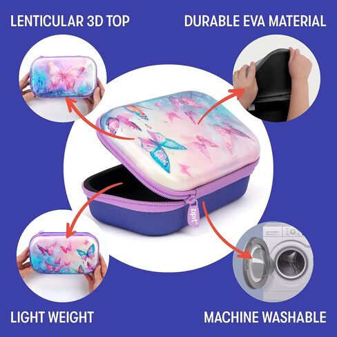 ZIPIT 3D Pencil Box for Kids | Lenticular Pencil Case for School | Large Capacity Pencil Pouch for Girls and Boys in Kuwait