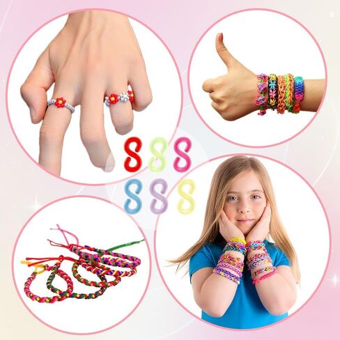 مقاطع S ، موصلات سوار ، مقاطع 500 PCS S لأساور النطاق المطاطي ، خطاف ناعم قوس قزح ، مقاطع مطاطية صغيرة ، مقاطع سوار من شريط المطاط ، سحر قوس قزح ، أدوات قوس قزح ، مجموعة صنع سوار ، محبب in Kuwait
