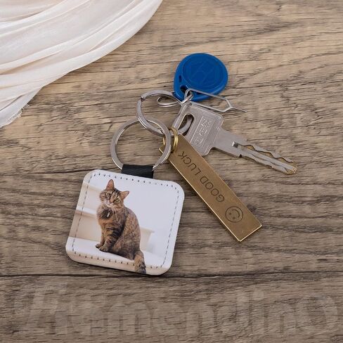 Framendino, Sublimation Blanks Leather Keychain Heat Transfer Key Rings Heart Round Square Rectangle Key Chains for DIY in Saudi Arabia
