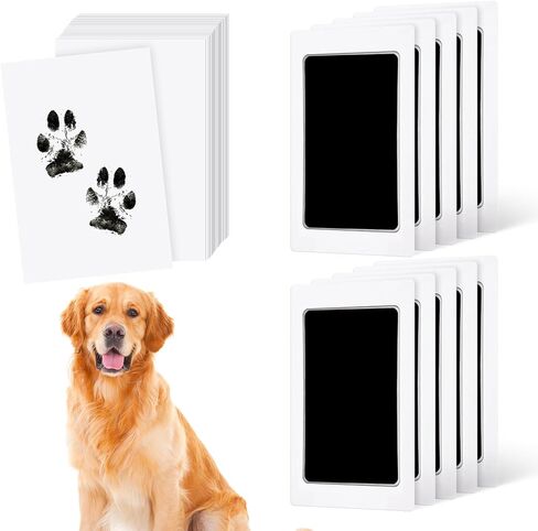 طقم طباعة PAW بدون فوضى ، مجموعة طباعة PAW خالية من الفوضى للكلاب ، 10 منصات طباعة غير عادية ، 20 بطاقة بصمة ، مجموعة طباعة أنف الكلب ، طقم طباعة الحيوانات الأليفة （4.7inch in Kuwait