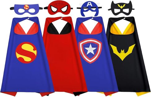 Kids Capes and Masks Boys Girls Costumes for Halloween Christmas Cosplay Dress Up in Saudi Arabia