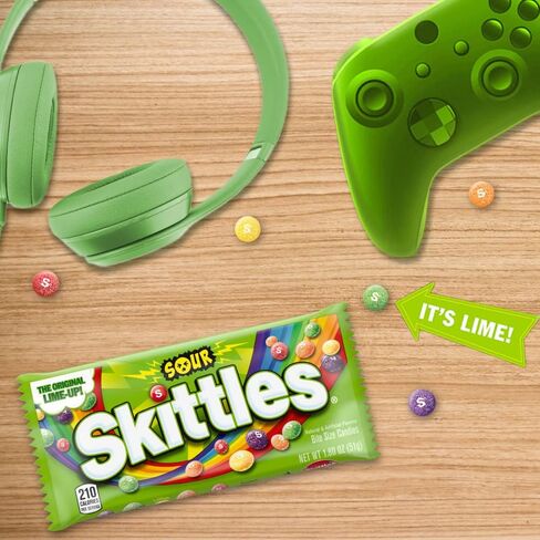 Skittles Sours St Patricks Day Rainbow ملفوفة بشكل فردي حزم حلوى Chewy بالحجم الكامل ، و 24 CT Box Box in Saudi Arabia
