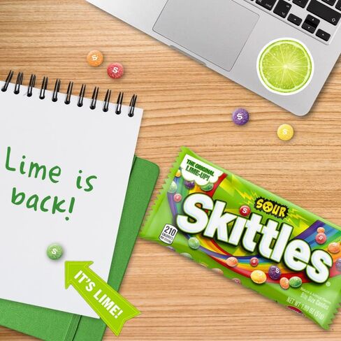 Skittles Sours St Patricks Day Rainbow ملفوفة بشكل فردي حزم حلوى Chewy بالحجم الكامل ، و 24 CT Box Box in Saudi Arabia