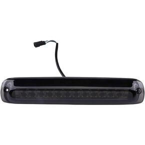 LED Tail High Mount 3rd Third Brake Light Cargo Lamp Fits for 1999-2006 Silverado GMC Sierra 1500 2500 HD 3500, Black Housing Smoke Lens