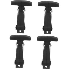 BESPORTBLE 4pcs T-Lock Buckle T Handle Boat T- Handle Rubber Flexible Hasp Car Hood Latches Car Accessories T-Handle Catches A126 Rubber Black Lock Cam Rubber Hood Catch Car Hood Catches
