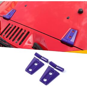 2PCS Hood Hinge Cover Trim Accessories for Jeep Wrangler JK & Unlimited 2007-2018 (Black)