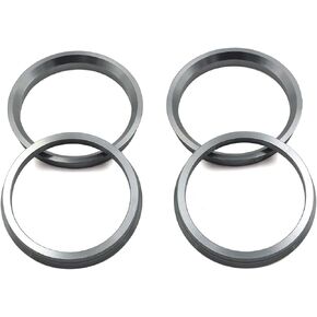 72.6 to 64.1 Gray Aluminum Hub Centric Rings - Pack of 4