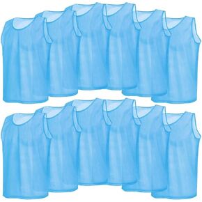 Child Soccer Training Vests Scrimmage Jerseys Bibs Pinnies for Team Games Field Hockey Practices - 12Pack