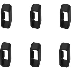 6-Pack Replacement Fastener Ring for Garmin Vivosmart HR/HR+ Bands, Silicone Connector Security Loop for Garmin Vivosmart/Vivosport/Vivoactive 4S/Vivomove 3S/Venu 2s(Black-6pcs)