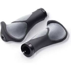 Yakamoz Bike Grips Handbars Comfort Soft Rubber Bicycle Handle Bar Grip with Anti-Slip Locking Ring fits 22.2mm Handlebar for MTB BMX Road Mountain Bike
