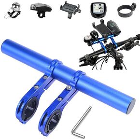 Bicycle Multifunctional Extension Bracket, Handlebar Extension Rack, Double-clamp Aluminum Alloy Handlebar Extender, Used for Brackets Such as stopwatches, flashlights