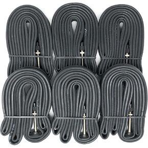700C X (18/25, 28/34, 35/43) Road & Gravel 48mm Presta Valve Bicycle Inner Tubes - Bulk 6 Pack!