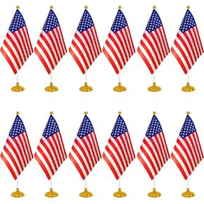 WXTWK 12 Pack Argentina Flag Argentine Desk Flag Small Mini Argentine Table Flags With Stand Base,Home Office Festival Events Celebration Decorations