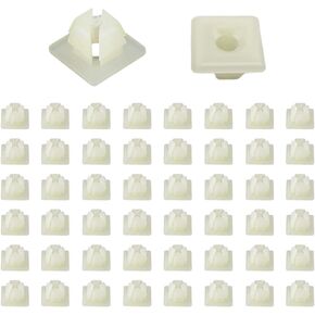 50 PCS License Plate Nylon Screw Inserts, Front and Back License Plate Nut Bracket Clip Fasteners, Nylon Screw Inserts for Securing License Plates, Universal Car Accessories