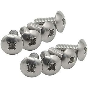 Motoparty Stainless Steel License Plate Screws Bolt For Audi Lexus Toyota Mercedes Hyundai Honda License Plate Fasteners(8PCS)
