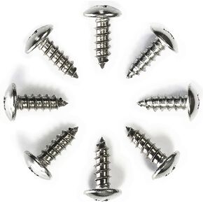 Stainless Steel License Plate Fastener Screws Compatible with Subaru WRX BRZ Impreza Outback Forester Crosstrek Legacy Ascent (Pack of 8)