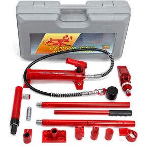 XtremepowerUS 10-Ton Porta Power Hydraulic Jack Ram Automotive Car Autobody Frame Repair Power Tool Loadhandler Equipment with Case